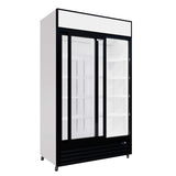 Empire Double Door Display Cooler Sliding – B Energy Rated Commercial Fridge with Merchandising Canopy | CL-690B - Graded Item
