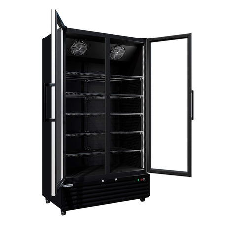 Empire Double Door Upright Back Bar Bottle Cooler – Commercial Display Fridge | CL-1000W Upright Double Door Bottle Coolers Empire