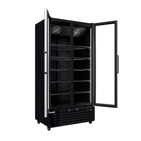 Empire Double Door Upright Back Bar Bottle Cooler – Commercial Display Fridge | CL-800W Upright Double Door Bottle Coolers Empire