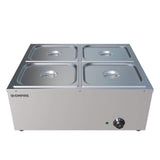 Empire Electric Wet Well Bain Marie 4 x 1/2 GN Pans & Lids - EMP-4PBM Bain Maries Empire   