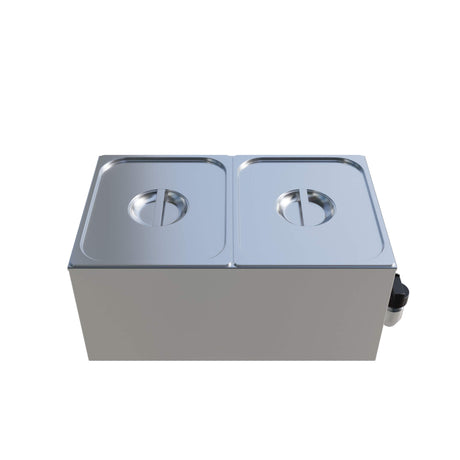 Empire Electric Wet Well Bain Marie with Drain Tap and 2 x 1/2 GN Pans & Lids - EMP-BM2PS Bain Maries Empire   