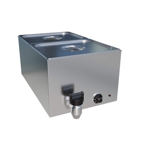 Empire Electric Wet Well Bain Marie with Drain Tap and 2 x 1/2 GN Pans & Lids - EMP-BM2PS Bain Maries Empire   