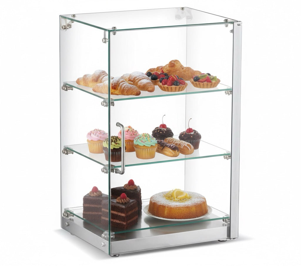 Empire Flat Glass Countertop Display Case – Ambient Commercial Showcase 406mm Wide | EMP-Z60-C Ambient Display Units Empire