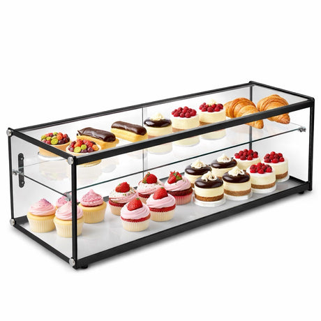 Empire Flat Glass Countertop Display Case – Ambient Commercial Showcase 920mm Wide | EMP-Z120W-C Ambient Display Units Empire