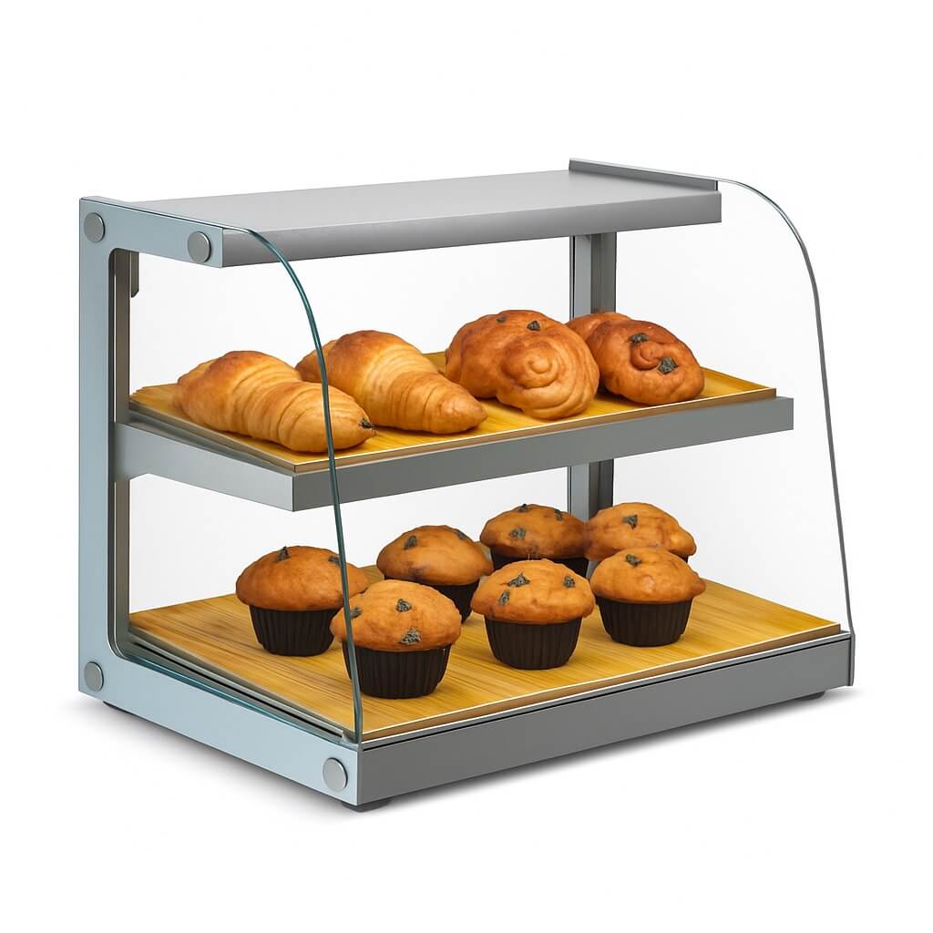 Empire Glass Countertop Display Case – Ambient Commercial Showcase 684mm Wide for Bakery Deli Cake | EMP-Z100R-C Ambient Display Units Empire