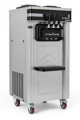 Empire Ice Cream Machine Floor Standing 25 Litre - 2 x 12.5L - Commercial 3 Nozzle Flavour Soft Ice Cream Vending with Air Pump Function | EMP-ICREAM25FS Ice Cream Machines & Makers Empire