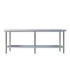 Empire Premium Stainless Steel Wall Prep Table 2100mm Wide with Upstand - P-SSWT-210