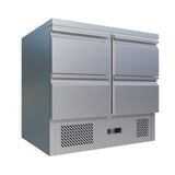 Empire Refrigerated Prep Counter With 4 x Drawers - S901-4D