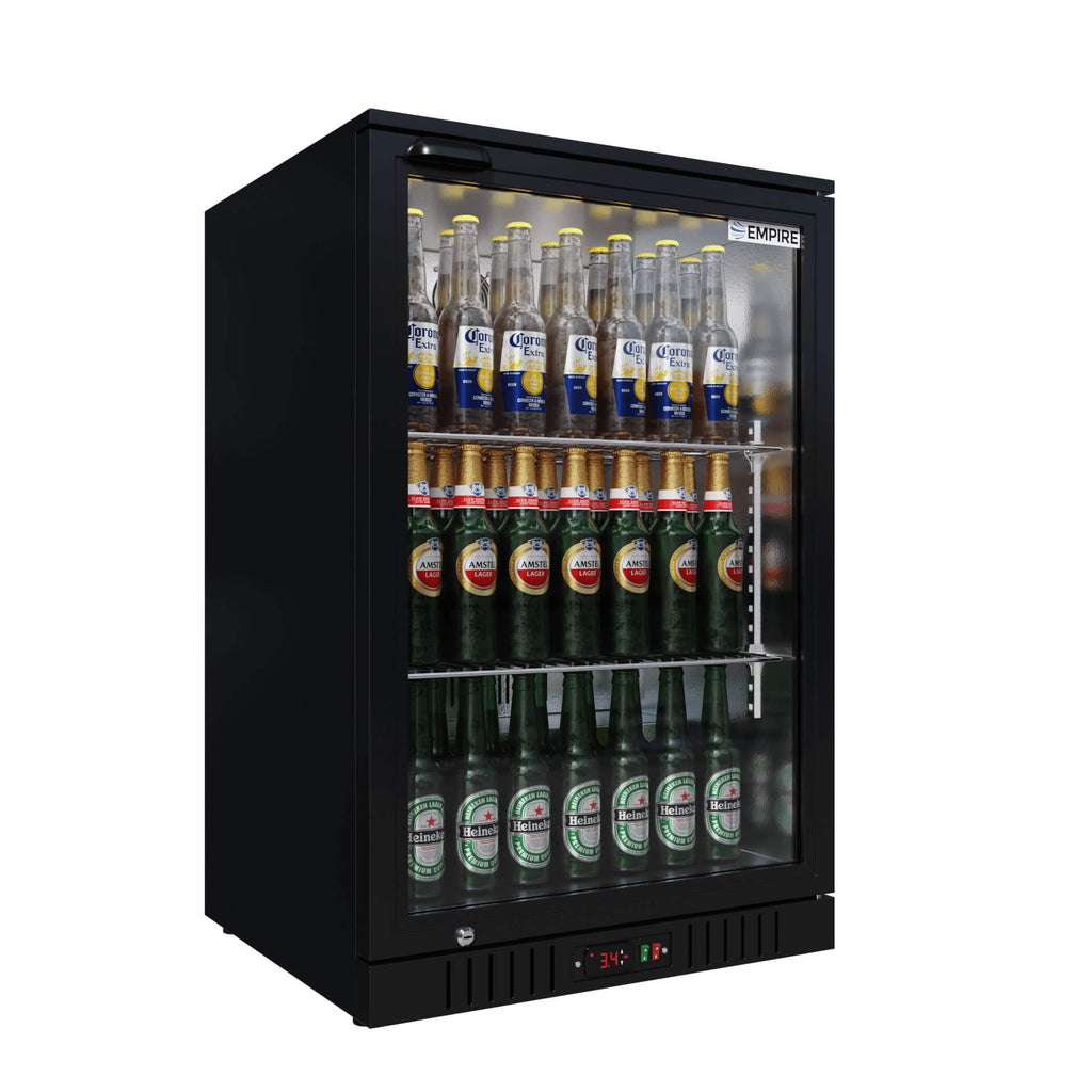 Empire Single Door 138L Bottle Cooler – A Rated Hinged Door Commercial Back Bar Fridge | CL-130H Single Door Bottle Coolers Empire