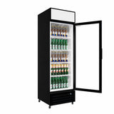 Empire Single Door Display Cooler – B Energy Rated 375L Commercial Fridge with Merchandising Canopy | CL-370 Upright Double Glass Door Chillers Empire
