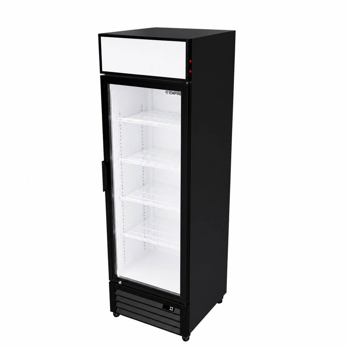 Empire Single Door Display Cooler – B Energy Rated 375L Commercial Fridge with Merchandising Canopy | CL-370 Upright Double Glass Door Chillers Empire