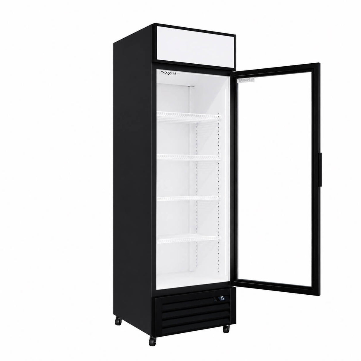 Empire Single Door Display Cooler – B Energy Rated 375L Commercial Fridge with Merchandising Canopy | CL-370 Upright Double Glass Door Chillers Empire