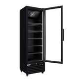 Empire Single Door Upright Display Cooler – Commercial Glass Door Fridge Merchandiser Black | CL-400W Upright Single Door Bottle Coolers Empire