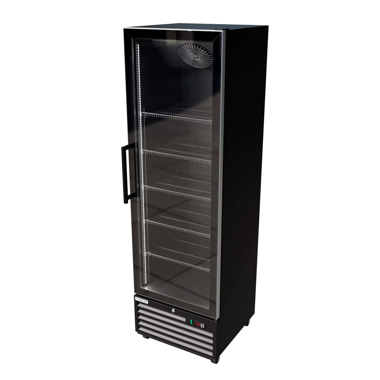 Empire Single Door Upright Display Cooler – Commercial Glass Door Fridge Merchandiser Black | CL-400W Upright Single Door Bottle Coolers Empire