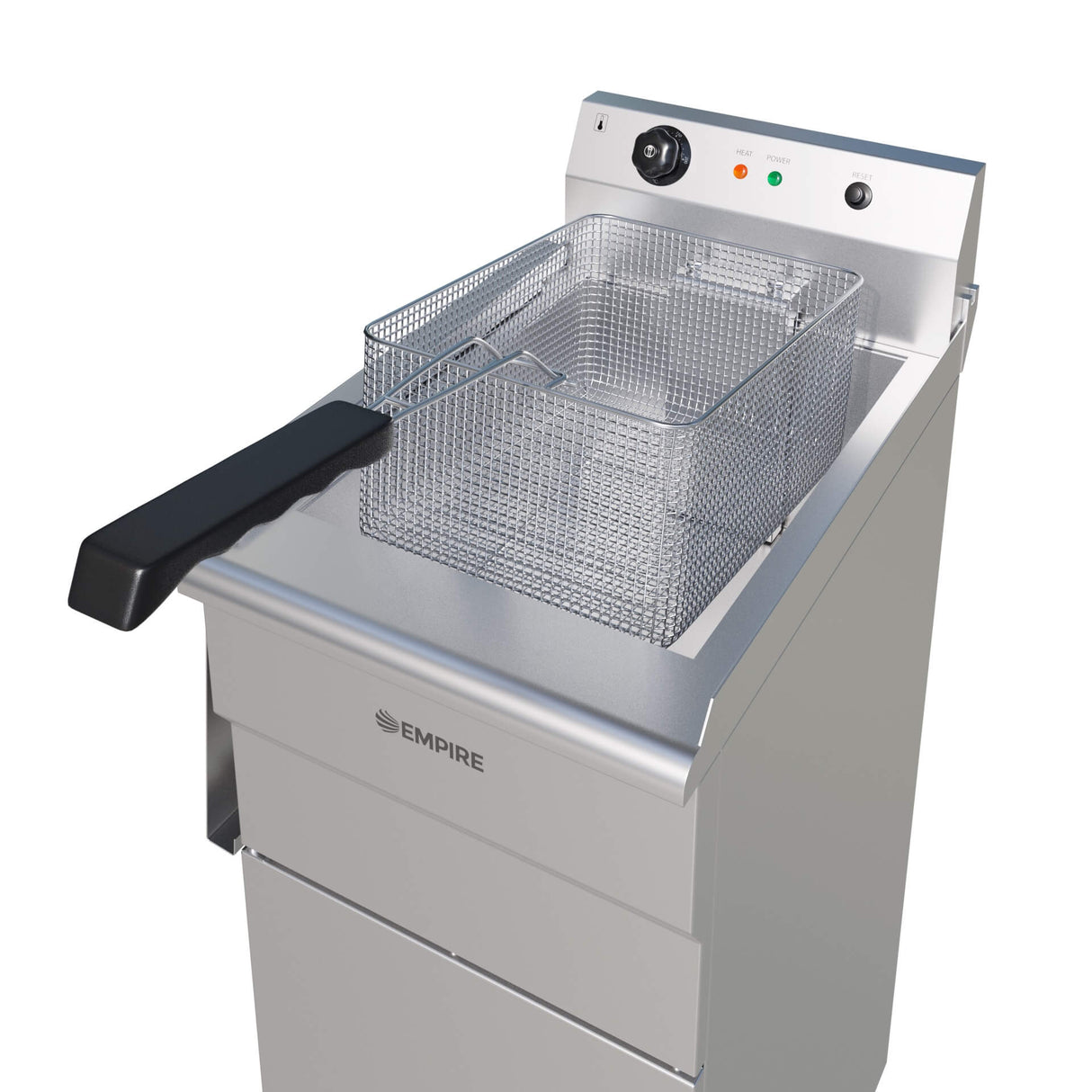 Empire 16L Single Tank Electric Floor-Standing Fryer – 3kW Commercial Deep Fryer | EMP-FSEF-16S Freestanding Electric Fryers Empire
