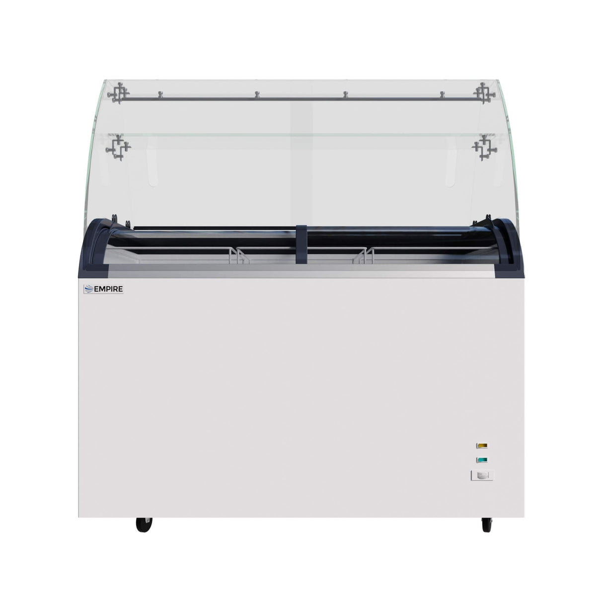 Empire Sliding Curved Glass Lid Display Ice Cream Counter Freezer - 9 x Pans - EMP-CF420QIC-GT - Graded Item Display Chest Freezers Empire