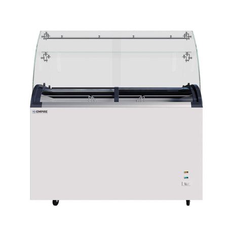 Empire Sliding Curved Glass Lid Display Ice Cream Counter Freezer - 9 x Pans - EMP-CF420QIC-GT - Graded Item Display Chest Freezers Empire