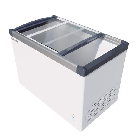 Empire Sliding Glass Lid Display / Ice Cream Chest Freezer 355 Litre Capacity - EMP-CF420P-GT Display Chest Freezers Empire   