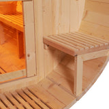 Empire Spruce Barrel Sauna with Front Porch & 6kW Electric Heater | 2–4 Person Outdoor Cabin | EMP-BSAUNA Electric Heated Saunas Empire