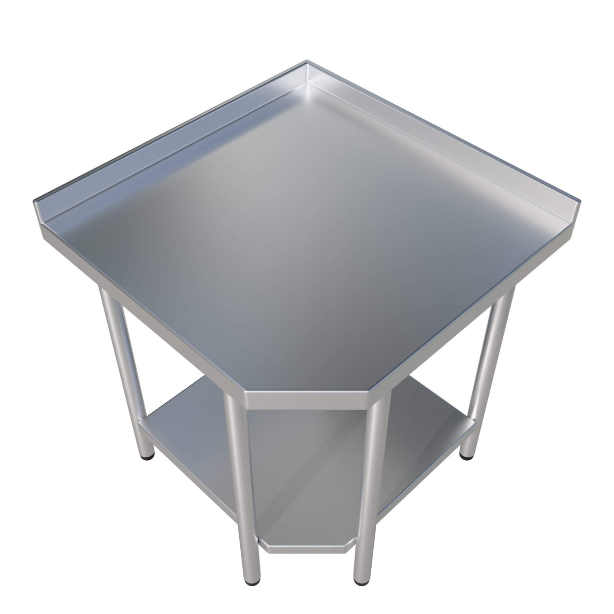 Empire Stainless Steel Corner Prep Table With Upstand - CORNER-1