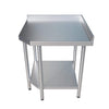 Empire Stainless Steel Corner Prep Table With Upstand - CORNER-1
