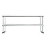Empire Stainless Steel Double Tier Overshelf 1500mm | Commercial Kitchen Table Gantry | OSD-1500 Stainless Steel Over Shelves Empire