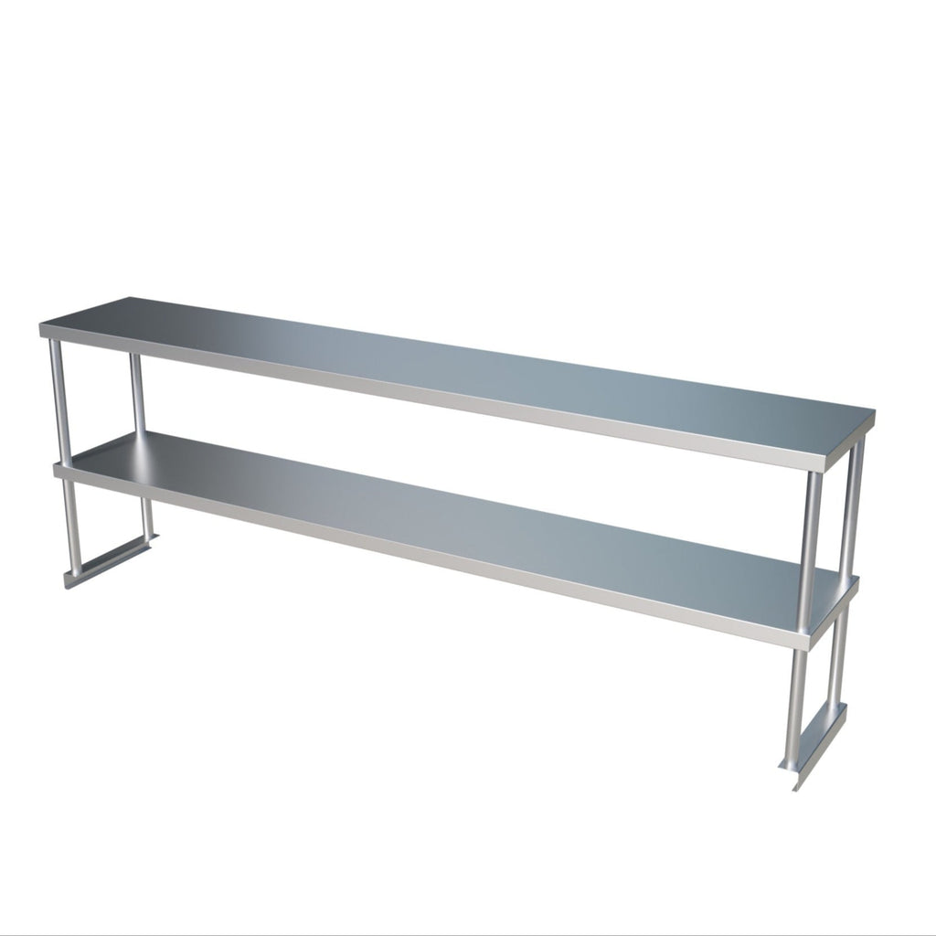 Empire Stainless Steel Double Tier Overshelf 1800mm | Commercial Kitchen Table Gantry | OSD-1272 Stainless Steel Over Shelves Empire