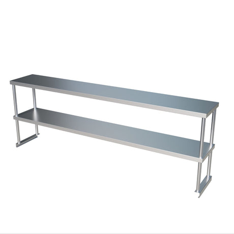 Empire Stainless Steel Double Over Shelf 1800mm Wide - OSD-1272 Stainless Steel Over Shelves Empire   