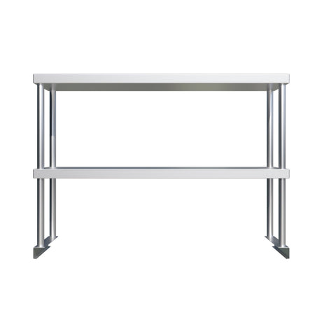 Empire Stainless Steel Double Tier Overshelf 900mm | Commercial Kitchen Table Gantry | OSD-900 Stainless Steel Over Shelves Empire