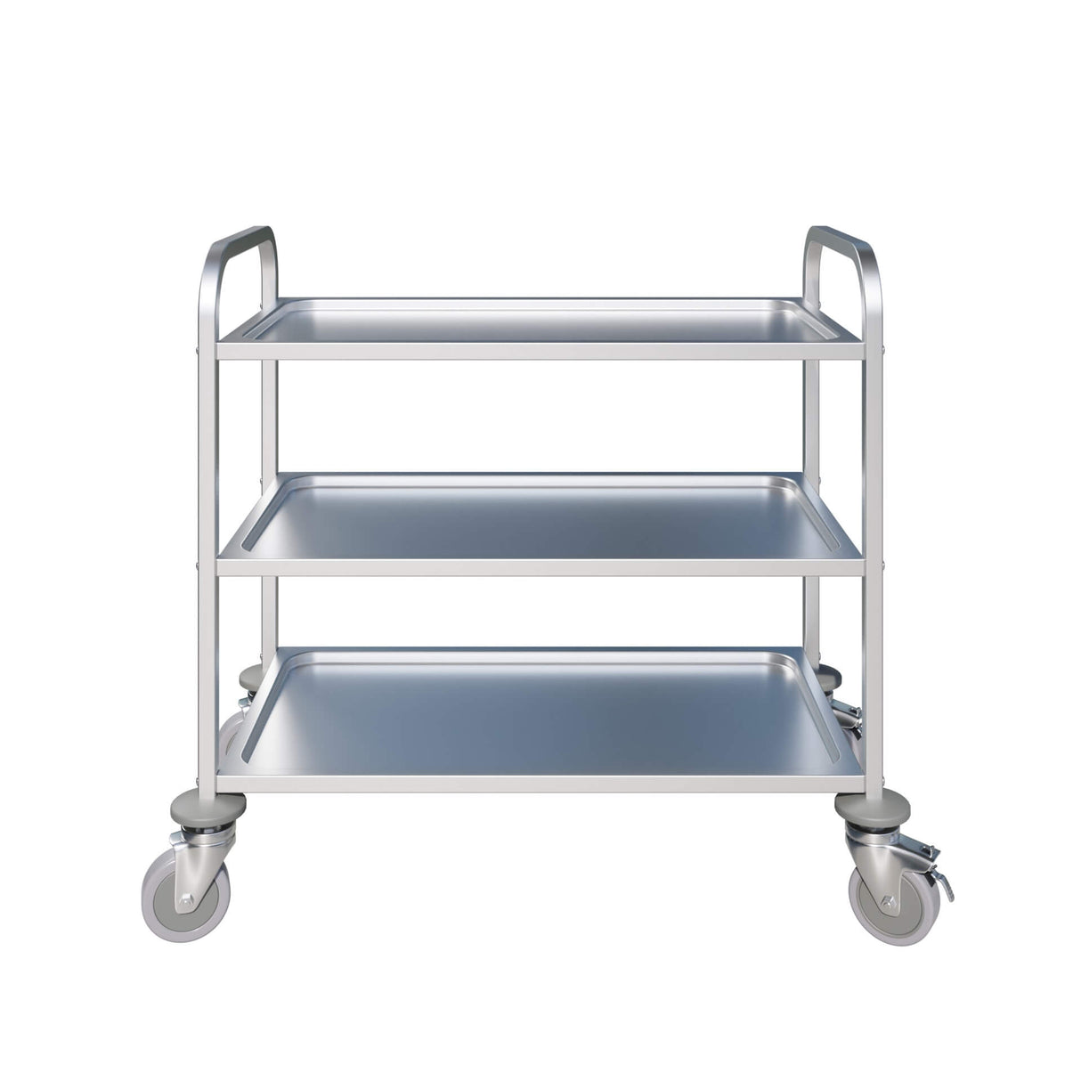 Empire Stainless Steel Large 3 Tier Dining Trolley - SSDT-3T Stainless Steel Dining Trolley Empire   