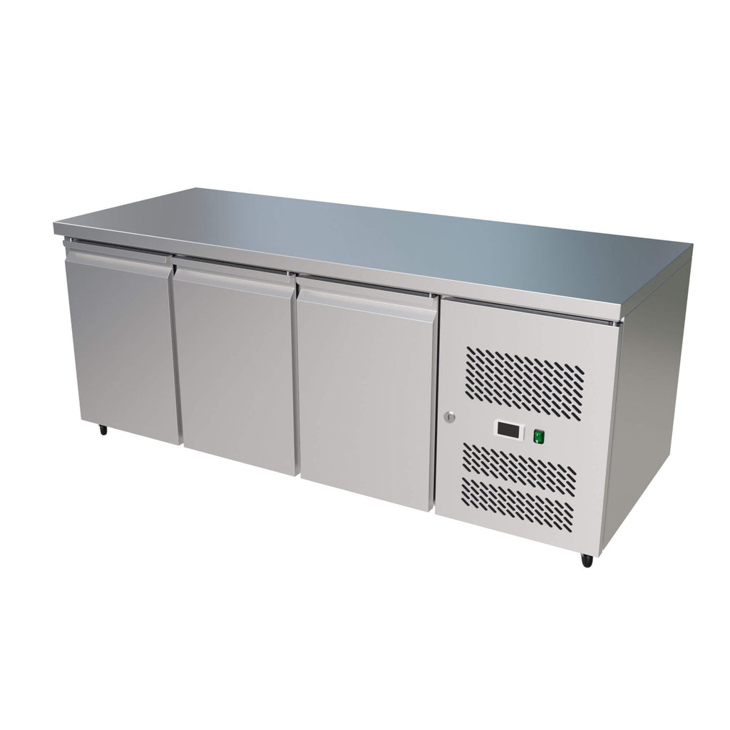 Empire Stainless Steel Triple Door Counter Refrigerator - GN3100TN