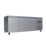 Empire Stainless Steel Triple Door Counter Refrigerator - GN3100TN