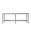 Empire 2100mm Stainless Steel Wall Prep Table with Upstand & Undershelf Commercial Prep Bench - SSWT-210 - Graded Item Stainless Steel Wall Tables Empire