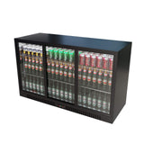 Empire Triple Door Bottle Cooler – B Energy Rated Low 835mm Height Sliding Door Commercial Back Bar Fridge | CL-320SC - Graded Item