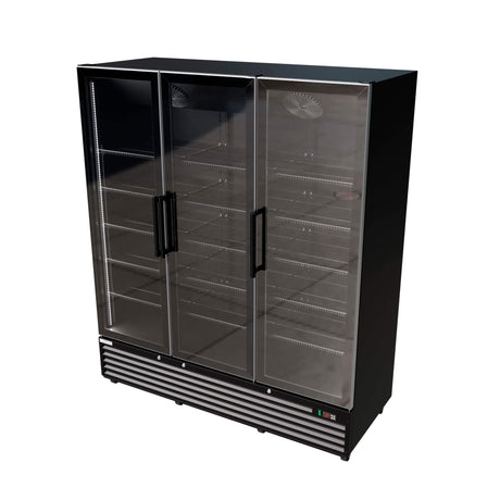 Empire Triple Door Upright Back Bar Bottle Cooler – Commercial Display Fridge | CL-1500W Upright Double Door Bottle Coolers Empire