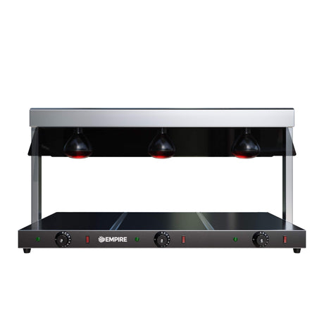 Empire Triple Lamp Heated Display Carvery with Heated Ceramic Glass Base GN 1/1 - EMP-TLHD