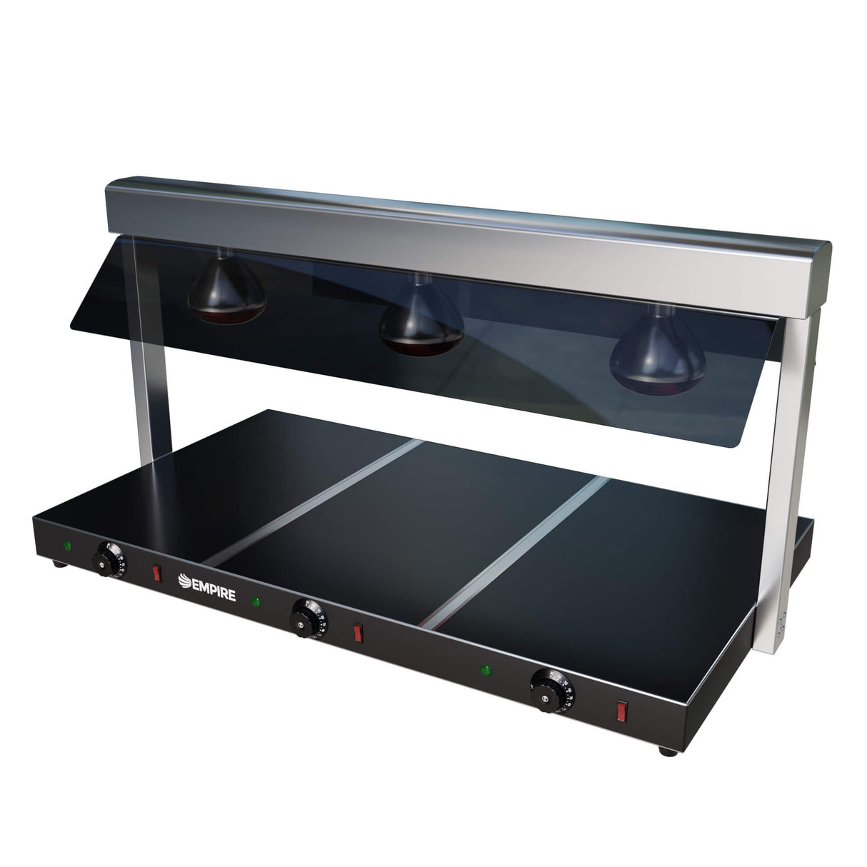 Empire Triple Lamp Heated Display Carvery with Heated Ceramic Glass Base GN 1/1 - EMP-TLHD Electric Food Warmers Empire   