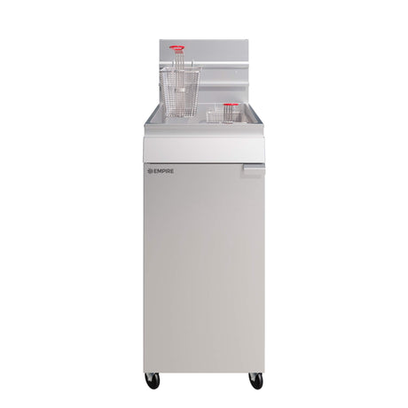 Empire Twin Basket Single Tank Fryer – Nat Gas & LPG, 3 Burner, 24L, 80,000 BTU | EMP-MGEF-3-OZ - Graded Item Freestanding Gas Fyers Empire