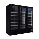 Empire Upright Display Freezer 1220L Triple Glass Door Commercial Black Interior | EMP-KDF-P1973TG-B Refrigeration Uprights - Triple Door Empire