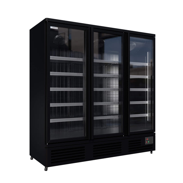 Empire Upright Display Freezer 1220L Triple Glass Door Commercial Black Interior | EMP-KDF-P1973TG-B Refrigeration Uprights - Triple Door Empire