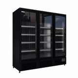Empire Upright Display Freezer 1560L Triple Glass Door Commercial Black Interior | EMP-1780FB Refrigeration Uprights - Triple Door Empire Supplies