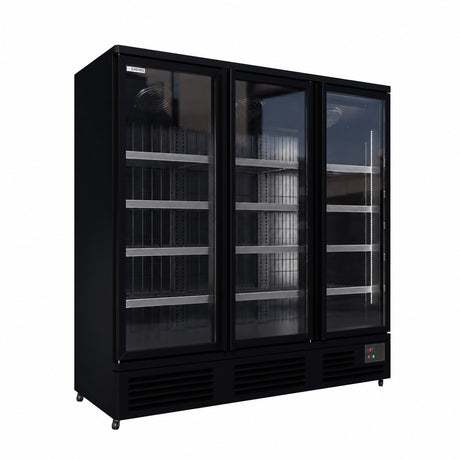 Empire Upright Display Freezer 1560L Triple Glass Door Commercial Black Interior | EMP-1780FB Refrigeration Uprights - Triple Door Empire Supplies