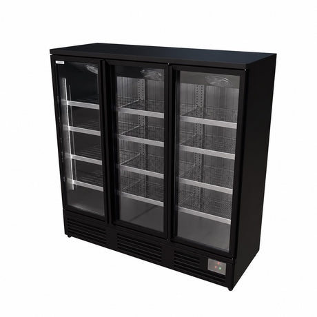 Empire Upright Display Freezer 1560L Triple Glass Door Commercial Black Interior | EMP-1780FB Refrigeration Uprights - Triple Door Empire Supplies