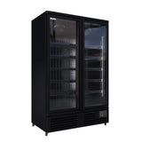 Empire Upright Display Freezer 810L Double Glass Door Commercial Black Interior | EMP-KDF-P1373TG-B Refrigeration Uprights - Double Door Empire