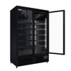 Empire Upright Display Freezer 810L Double Glass Door Commercial Black Interior | EMP-KDF-P1373TG-B Refrigeration Uprights - Double Door Empire