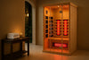 Empire 2-Person Infrared Sauna Cabin – Hemlock Wood, Glass Front, Bluetooth & Full Spectrum Heating | EMP-S2 Infrared Saunas Empire