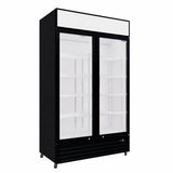 Empire Double Door Display Cooler Hinged – B Energy Rated Commercial Fridge with Merchandising Canopy | CL-690A Upright Double Glass Door Chillers Empire