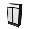 Empire Double Door Display Cooler Hinged – B Energy Rated Commercial Fridge with Merchandising Canopy | CL-690A Upright Double Glass Door Chillers Empire