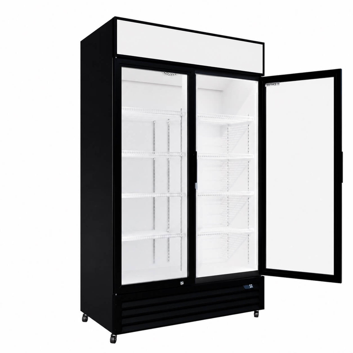 Empire Double Door Display Cooler Hinged – B Energy Rated Commercial Fridge with Merchandising Canopy | CL-690A - Graded Item