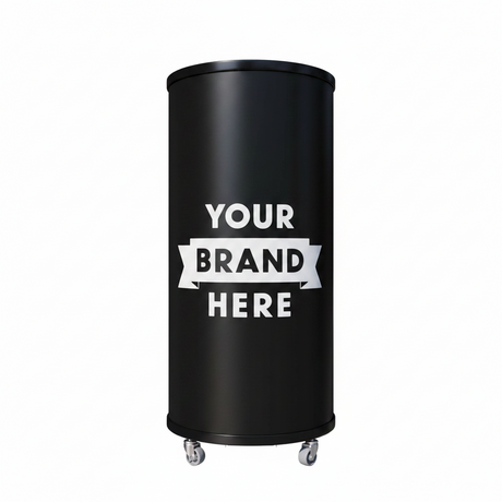 Empire Drinks Can Bottle Dump Impulse Barrel Mobile Cooler Black - EMP-CC77 Single Door Bottle Coolers Empire